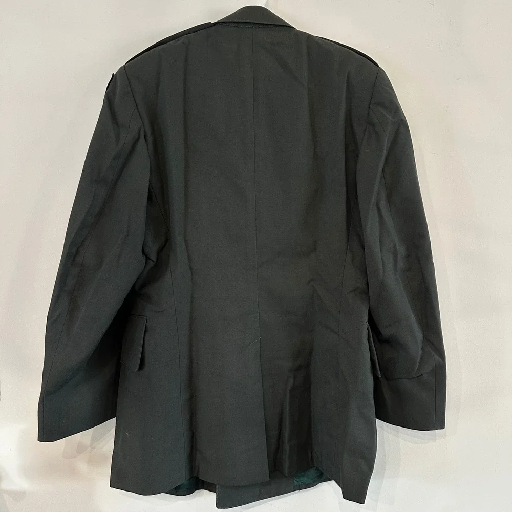 US Army Green Service Uniform Dress Coat Jacket AG-489 40R Gold Eagle Buttons